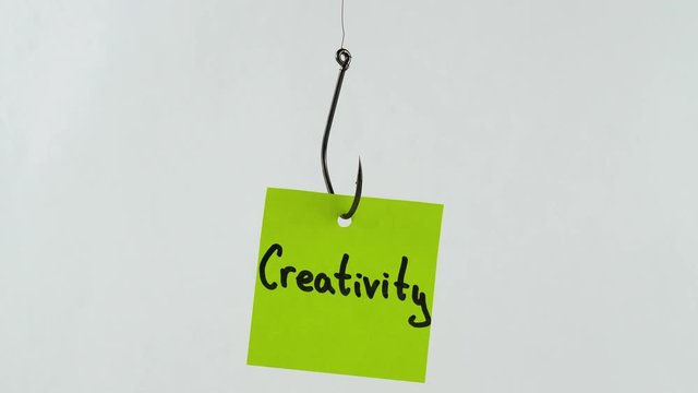 Illustration, on fishhook Creativity