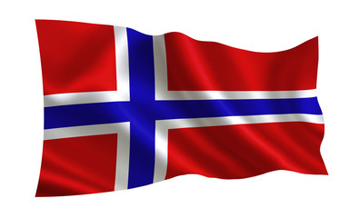 Fototapeta premium Norway flag. A series of flags of the world.
