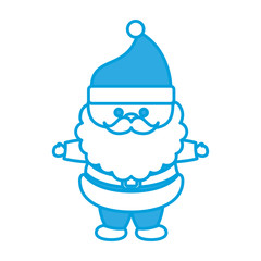 cartoon santa claus icon over white background vector illustration