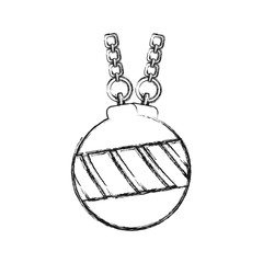christmas balls icon over white background vector illustration