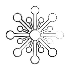 snowflake icon over white background vector illustration