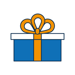 gift box icon over white background vector illustration