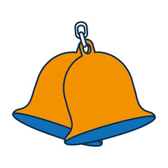 bells icon over white background vector illustration