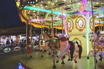 carousel horse blur