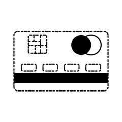 credit card icon over white background vector illustration