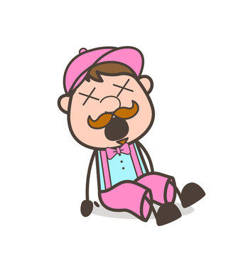 Fall-Down Person Dizzy Face Expression