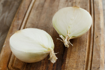 Fresh raw white onion