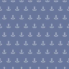 Materiał do szycia anchor creative fashion vintage pattern blue and white