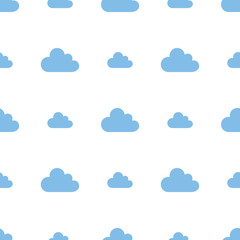 clouds baby boy pattern blue and white