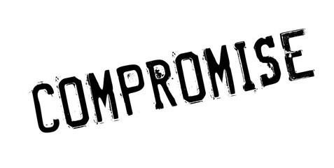 Compromise rubber stamp. Grunge design with dust scratches. Effects can be easily removed for a clean, crisp look. Color is easily changed.