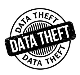 Data Theft rubber stamp. Grunge design with dust scratches. Effects can be easily removed for a clean, crisp look. Color is easily changed.