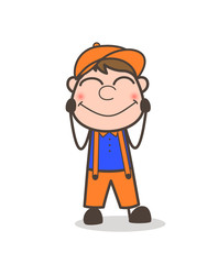 Cartoon Young Boy Blushing Face