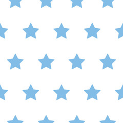 baby star pattern blue on white