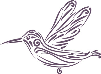 Hummingbird. Icon for logo design