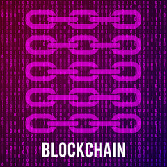 Blockchain. Cripto currency bitcoin. Global internet worldwide. Abstract Matrix Background. Binary Computer Code. Vector Tech Background.
