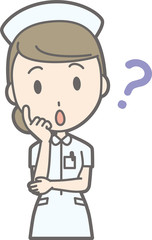 Illustrations considered by female nurses wearing white coats