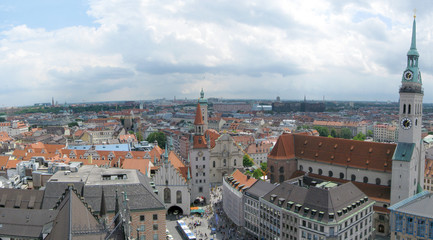 Fototapeta na wymiar Aerial image of Munich, Germany