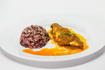 Thai food on white plate