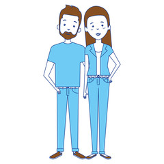 lovers couple avatars character