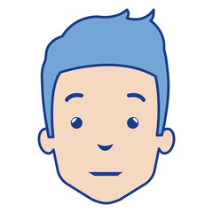 young man head avatar character