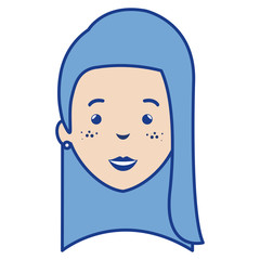 beautiful woman head avatar character