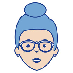 beautiful woman head avatar character