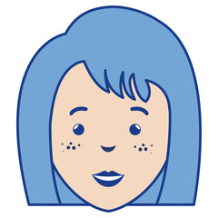 beautiful woman head avatar character