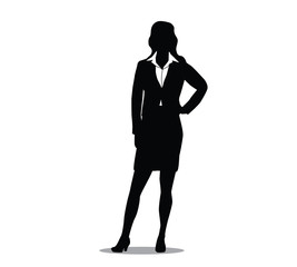 bussines woman silhouette illustration design