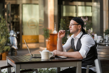 freelancer with laptop