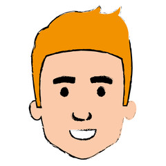 young man head avatar character