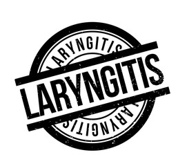 Laryngitis rubber stamp. Grunge design with dust scratches. Effects can be easily removed for a clean, crisp look. Color is easily changed.