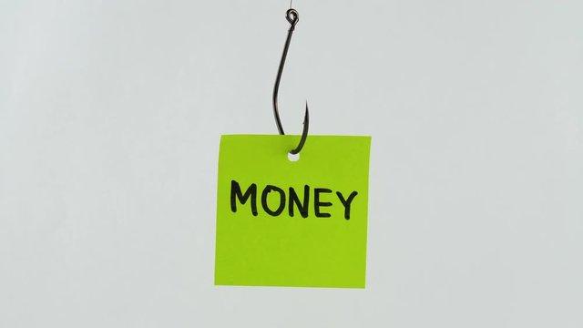 Illustration, on fishhook money