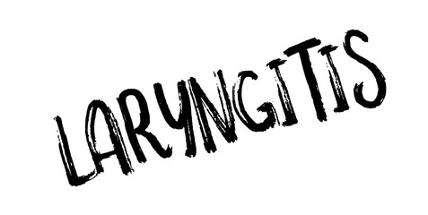 Laryngitis rubber stamp. Grunge design with dust scratches. Effects can be easily removed for a clean, crisp look. Color is easily changed.