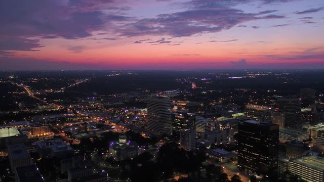 Aerial South Carolina Columbia July 2017 Night 4K Inspire 2