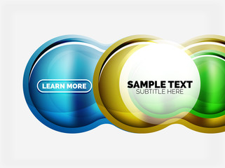 Glass or plastic hi-tech bubble background