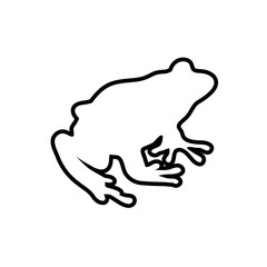 Frog lines vector illustration.  coloring for adult toad.  frog Black and white lines hop toad. frog Lace pattern