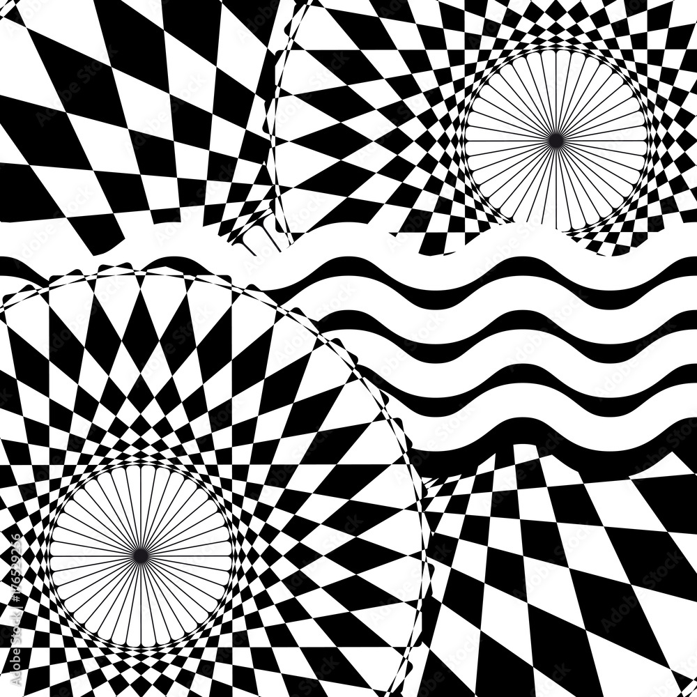 Poster geometric kaleidoscope background. abstract graphic pattern.