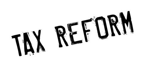 Tax Reform rubber stamp. Grunge design with dust scratches. Effects can be easily removed for a clean, crisp look. Color is easily changed.
