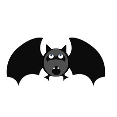 Isolated halloween bat on a white background, Vector illustration