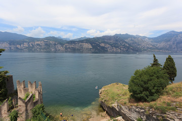 View of Lake Garda in Italy a beautiful summer day.