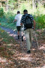 Mature man hiking