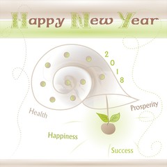 New year snail card
