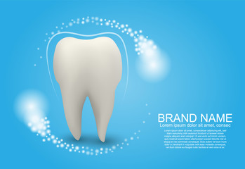 Teeth protection, tooth care dental medical concept. vector illustration