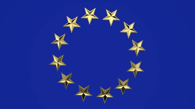 rotating EU stars endless loop with alpha mask