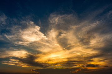 twilight colorful sky and cloud