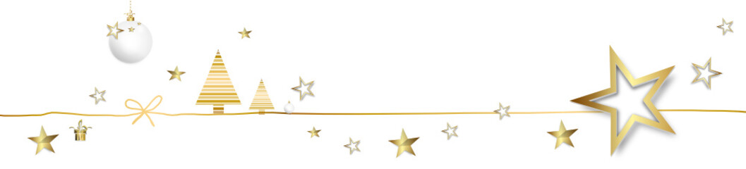 Schleife Gold Band Banner Hintergrund Sterne Anhänger Weihnachtsbaum Hintergrund Welle