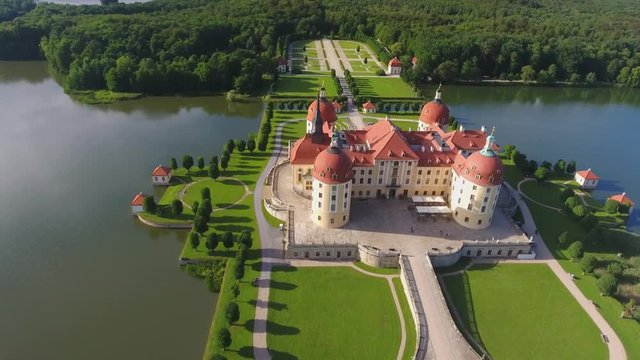 Sunset over Moritzburg Castle, Germany.