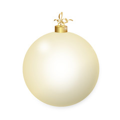 Weihnachtskugel Zeichen Symbol Weihnachten Gold Gelb Creme Beige