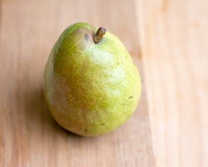 pear on cutting board