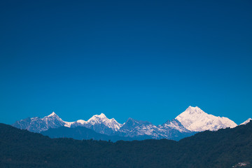 Kangchenjunga mount landscape during blue sky